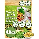 FreshDrinkUS, Premium 0.9oz Curry Leaves, Whole Dried Leaves, 100% Natural, Pure Curry Leaves, Hand-made, Wildcrafted, Indian