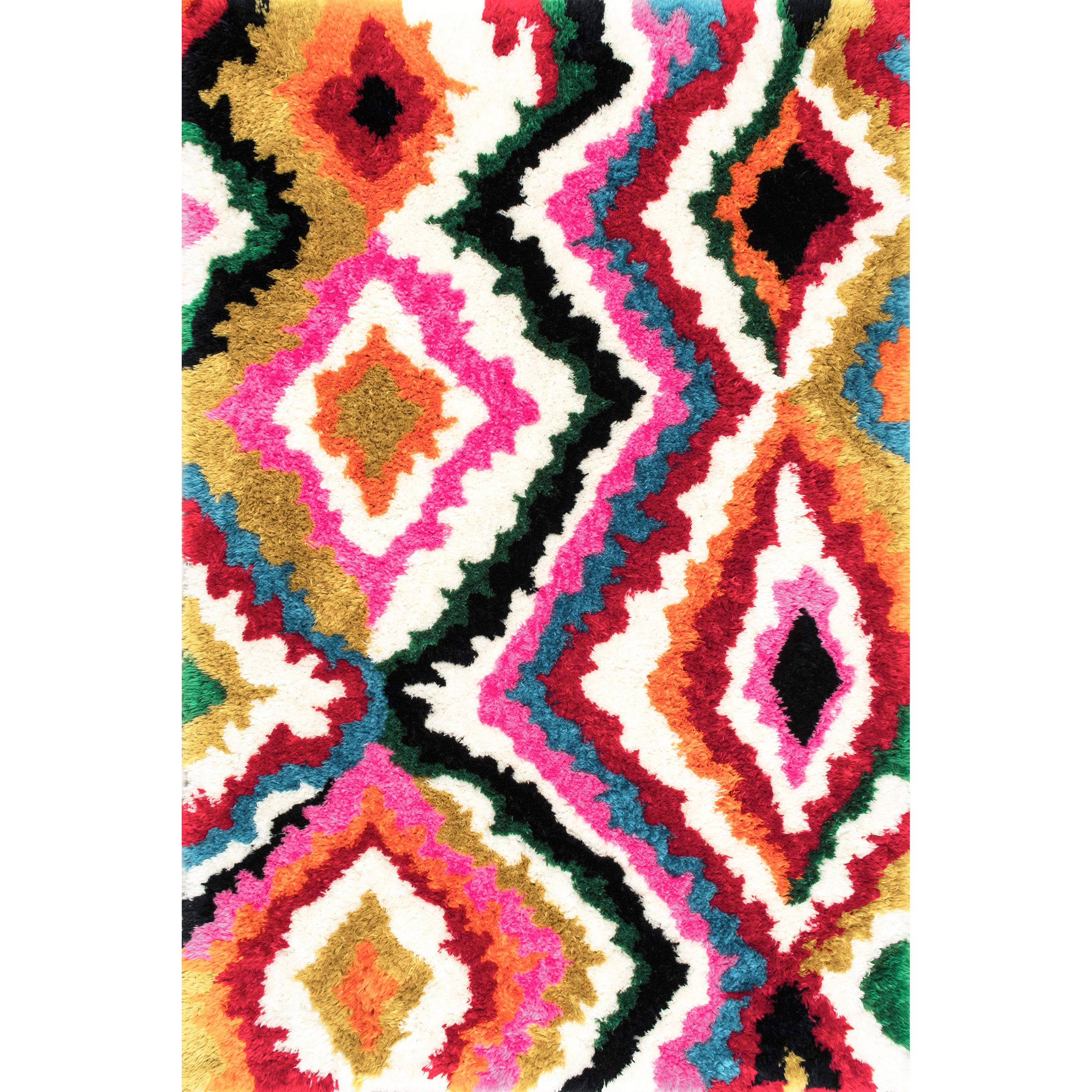 nuLOOM Abbey Carnival Handmade Shag Rug, 3' x 5', Multi Pricepulse