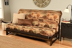 KODIAK FURNITURE Kodiak Aspen Futon Set with Reclaim Mocha Finish, Canadian