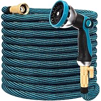 HIYUTOY Garden Hose Expandable Flexible Hose, Expanding Water Hose Kit Collapsible with 10 Function Spray Nozzle…