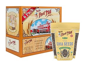 Bob's Red Mill Resealable Organic Chia Seeds, 72 Oz, Pack of 6