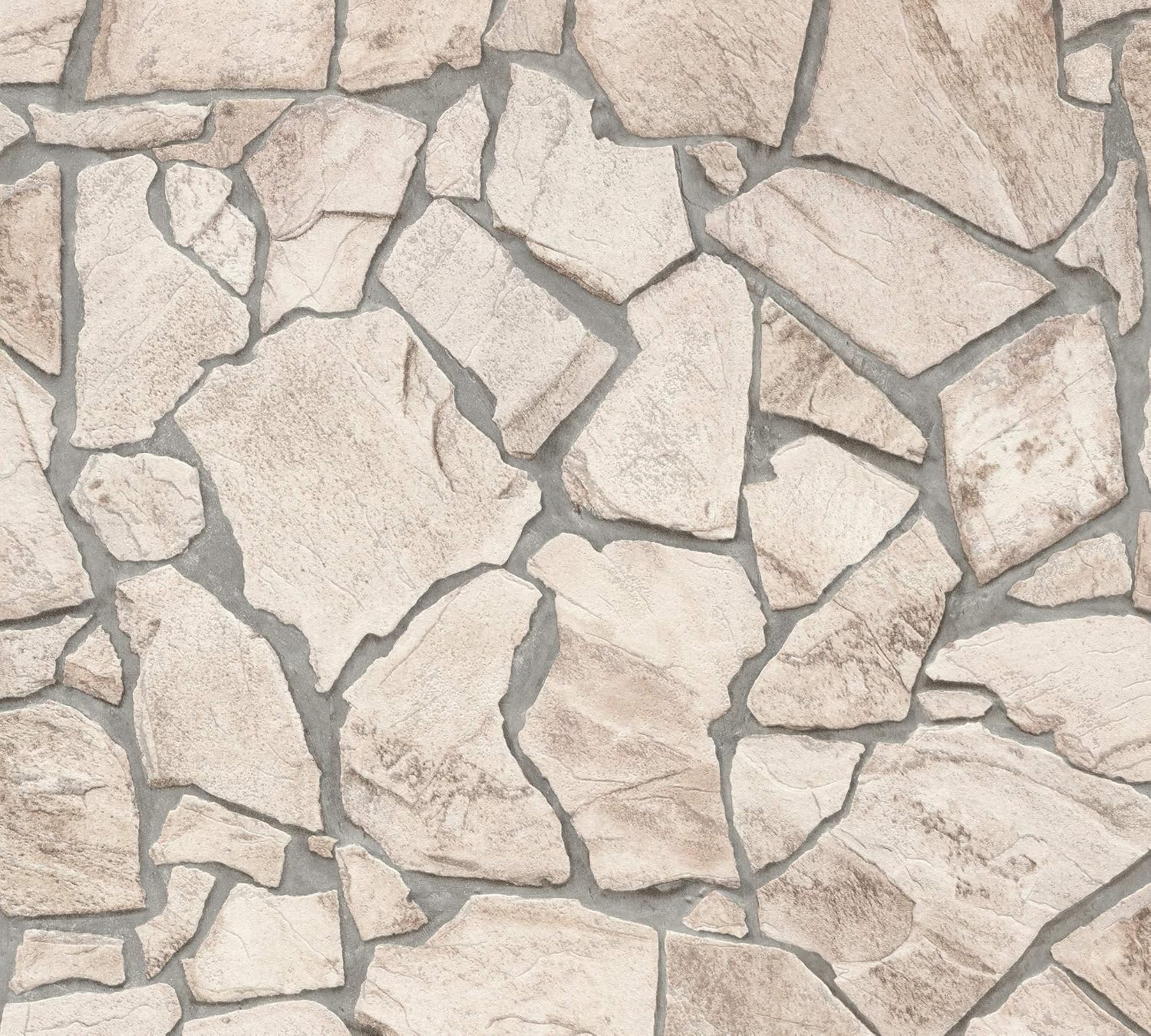 Brick Wallpaper Elements A.S. Création Non-Woven Wallpaper 10.05 m x 0.53 m Beige Grey Brown Made in Germany 927323 9273-23 - Image 3