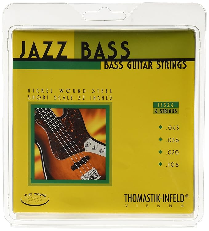 Thomastik Strings for Electric Bass Jazz Bass Flat Wound Set JF324 4