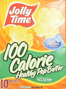 Jolly Time Popcorn 100 Calorie Healthy Pop Butter Mini Bags - 10 CT