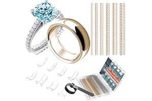 Ring Size Adjuster for Loose Rings,6 Sizes Plastic Guards Jewelry Fitter Resizer,Invisible Coil Wrap Ring Tightener for Women