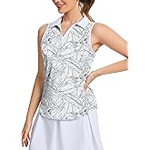 M MOTEEPI Womens Golf Shirts Sleeveless Polo Golf Shirts for Woman Quick Dry Ladies Tennis Tops Athletic Polo