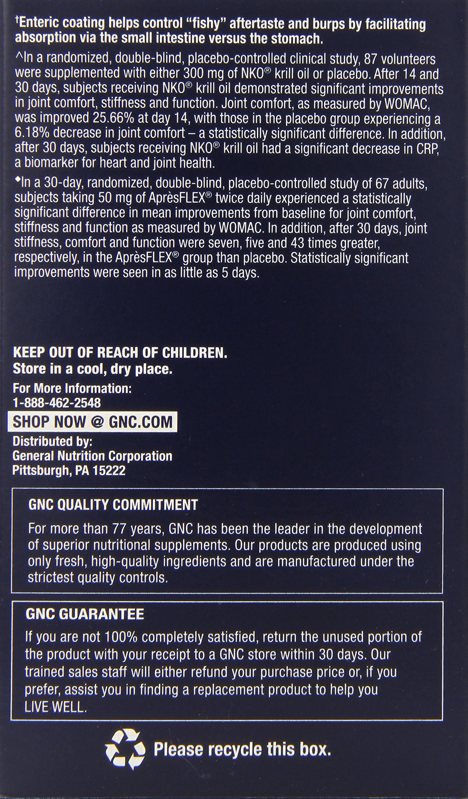 GNC Triple Strength Krill Oil 1000 + Joint Support 60 softgels Buy