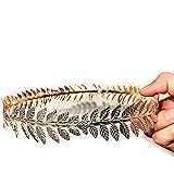 WEILYDF Roman Emperor Crown Laurel Wreath Gold Leaf Headband Toga Costume Accessory Caesar Circlet Headpiece