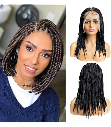 Amazon.com : Braided gray micro twist wig. Made on a full  display picture 1