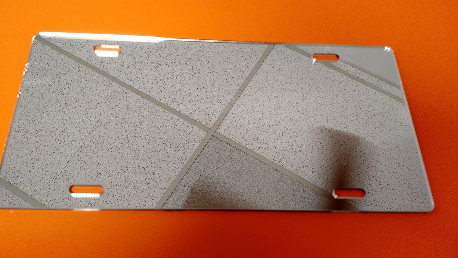 Acrylic Mirror License Plate Blanks Lot of 5 Industrial