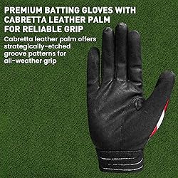BRAMASOLE Baseball Batting Gloves Adult Men Women