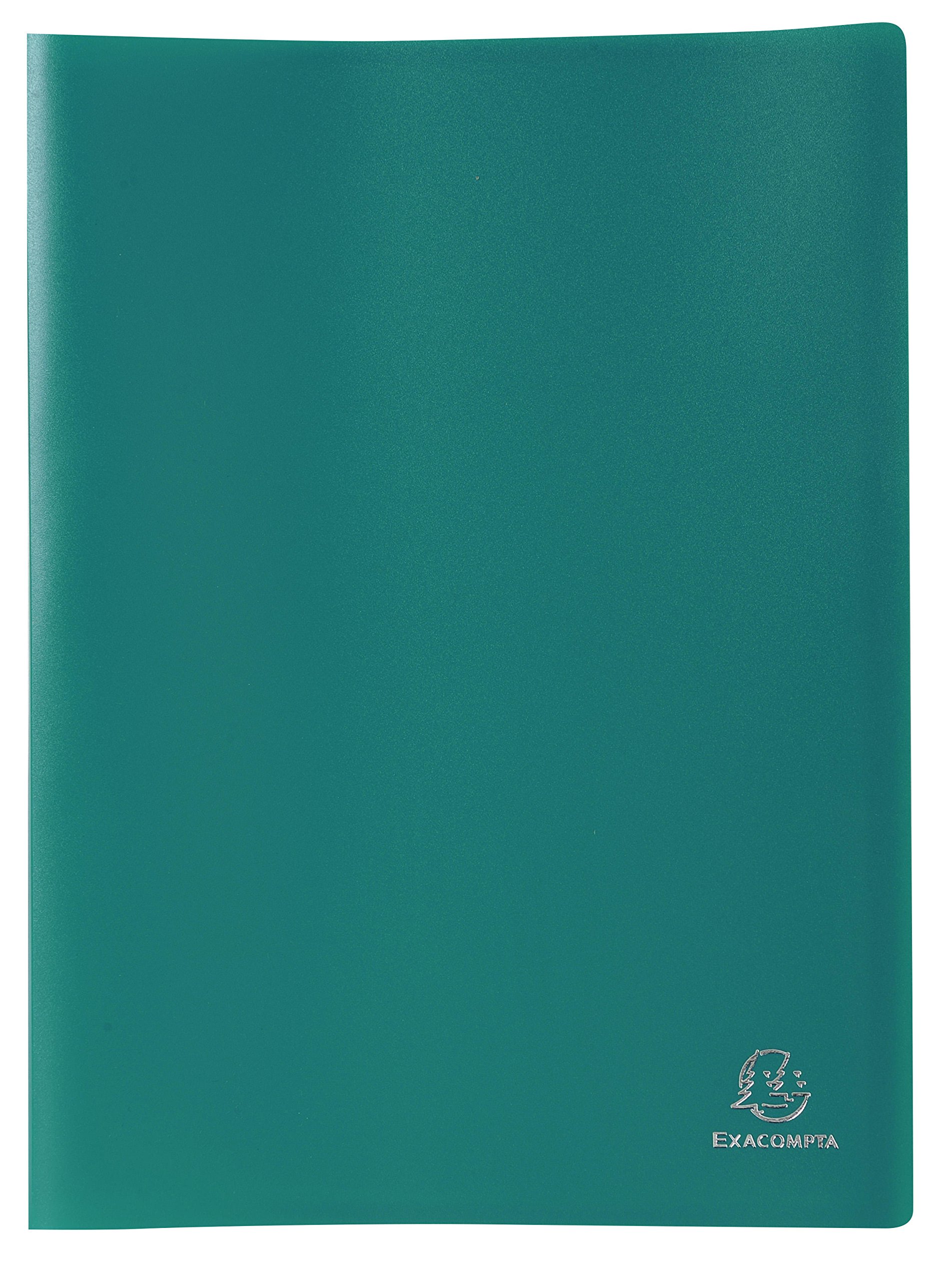 Exacompta - Ref 8523E - Soft PP Display Book - Suitable for A4 Documents, Made from Polypropylene, Lightweight, 20 Pockets, 40 Viewing Pages - Green Cover
