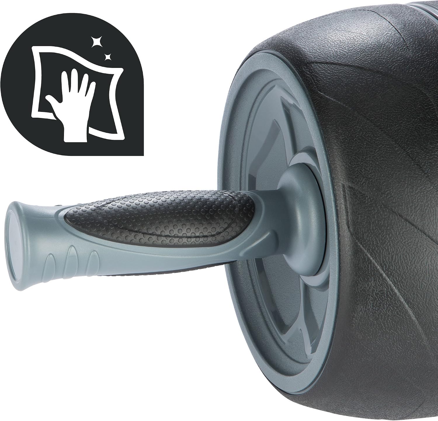 Ultrasport Premium "Ab Roller" with Knee Pads and Training Instructions - Black - Image 4