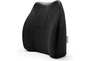 WENNEBIRD Model Q Lumbar Support Pillow - Patented Ergonomic Back Support for Lower Back Pain Relief for Office Chair, Car, Sofa, Plane, Couch, Recliner - Black