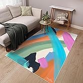 Empire Art Direct The Script II Washable Abstract Art Area Rug Size 5'x8', Power-loomed, Heavenly Softness with Non-Slipping 