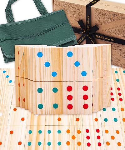 Jaques of London Wooden Giant Dominoes Garden Games for Kids