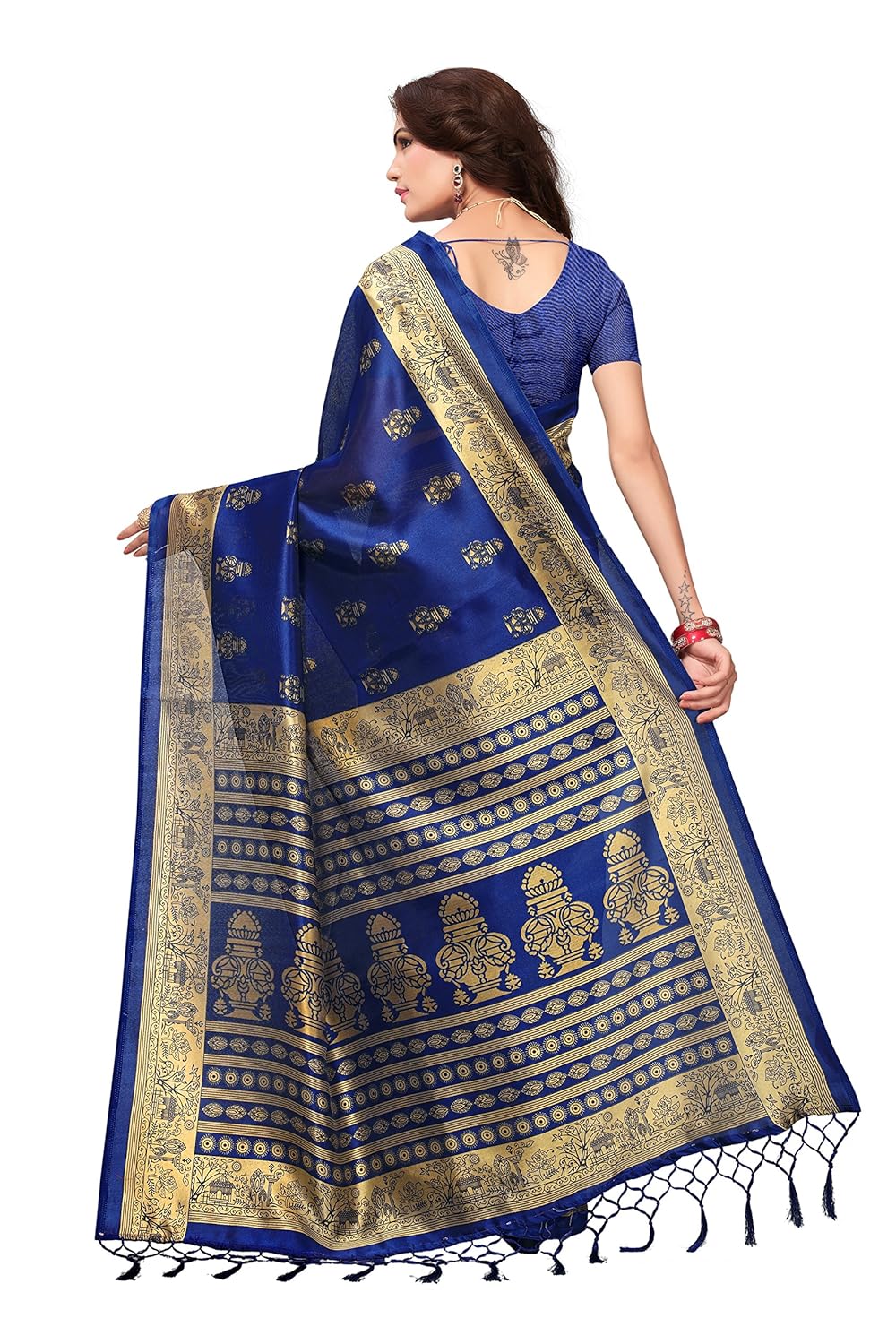anni designer silk saree with blouse piece