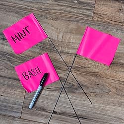 Pink Marking Flags 1000 Pack - 4x5x15 Inch Pink