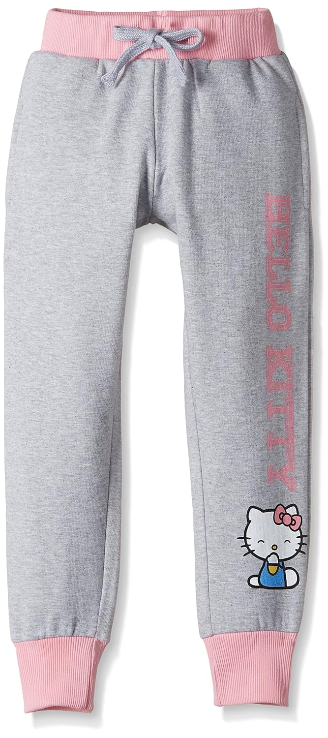 Hello Kitty Girls' Tracksuit (HT1EPB1466B_Grey Melange/Pink_13/14