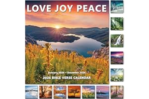 2026 Wall Calendar 12 Month, Bible Verse Christian Large Wall Calendar 2026 from January to December 2026, Thick & Sturdy Glo