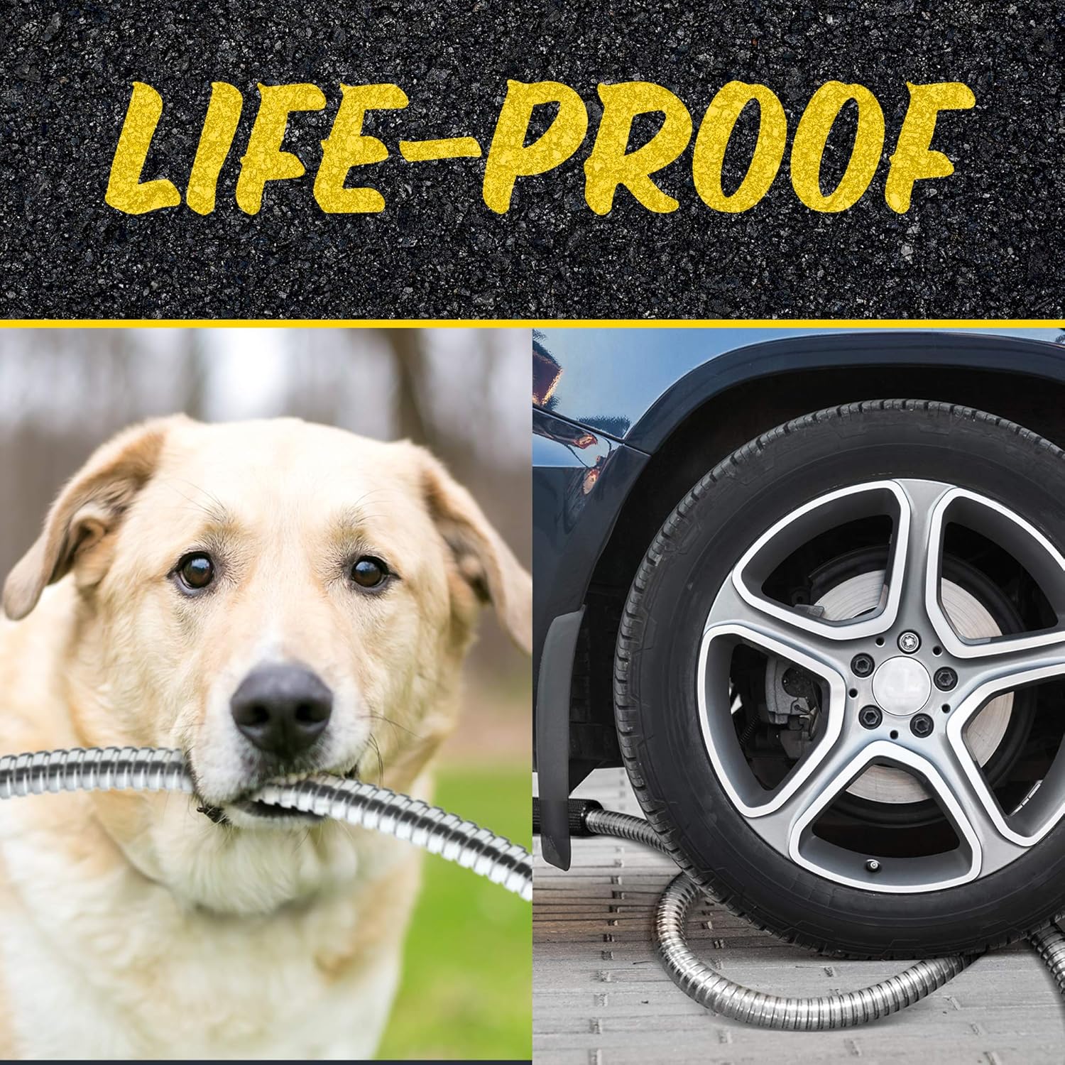 Bionic Steel PRO Garden Hose - 304 Stainless Steel Metal 100 Foot Garden Hose – Heavy Duty Lightweight, Kink-Free, and Stronger Than Ever with Brass Fittings and On/Off Valve – 2019 Model : Garden & Outdoor