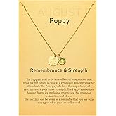 SWNXMG Dainty Birth Month Flower Charms Birthstone Necklace for Women Birthday Gifts,14k Gold Plated Personalized Floral Jewelry Gift for Her