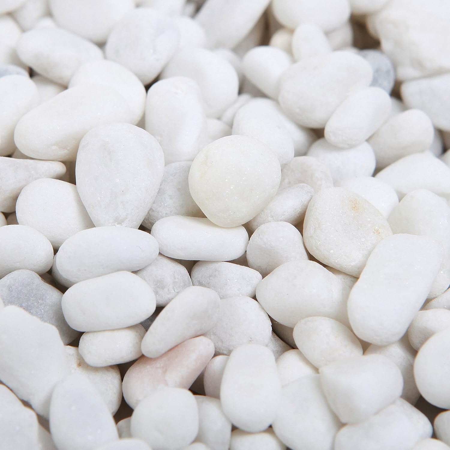 8lbs Mini White Synthetic River Pebbles Decorative Accent