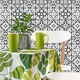 WALPLUS Grey Tile Stickers 24 pcs 15x15 cm Self Adhesive Kitchen Tiles view 8