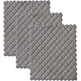 Fox Run Gray Quilted Microfiber Dish Cloths, Set of 3 Reusable Kitchen Washcloths