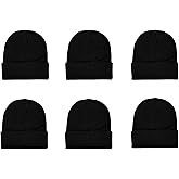 Gelante Unisex Knitted Winter Beanie Hat 6 Pcs