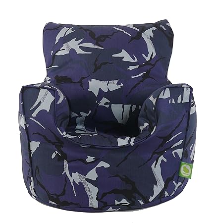 Cotton Urban Camo Camouflage Blue Bean Bag Gaming Arm Chair With Beans Child Teen Size By Bean Lazy