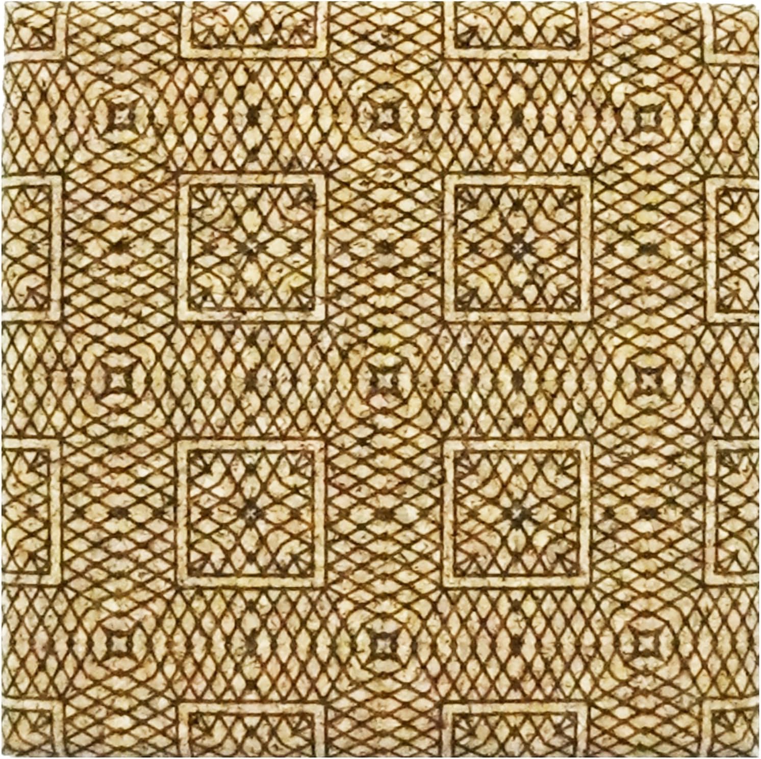 XL Coasters Tangier Net (6 Inch, Set of 2) – Oversized cork absorbent drink coasters