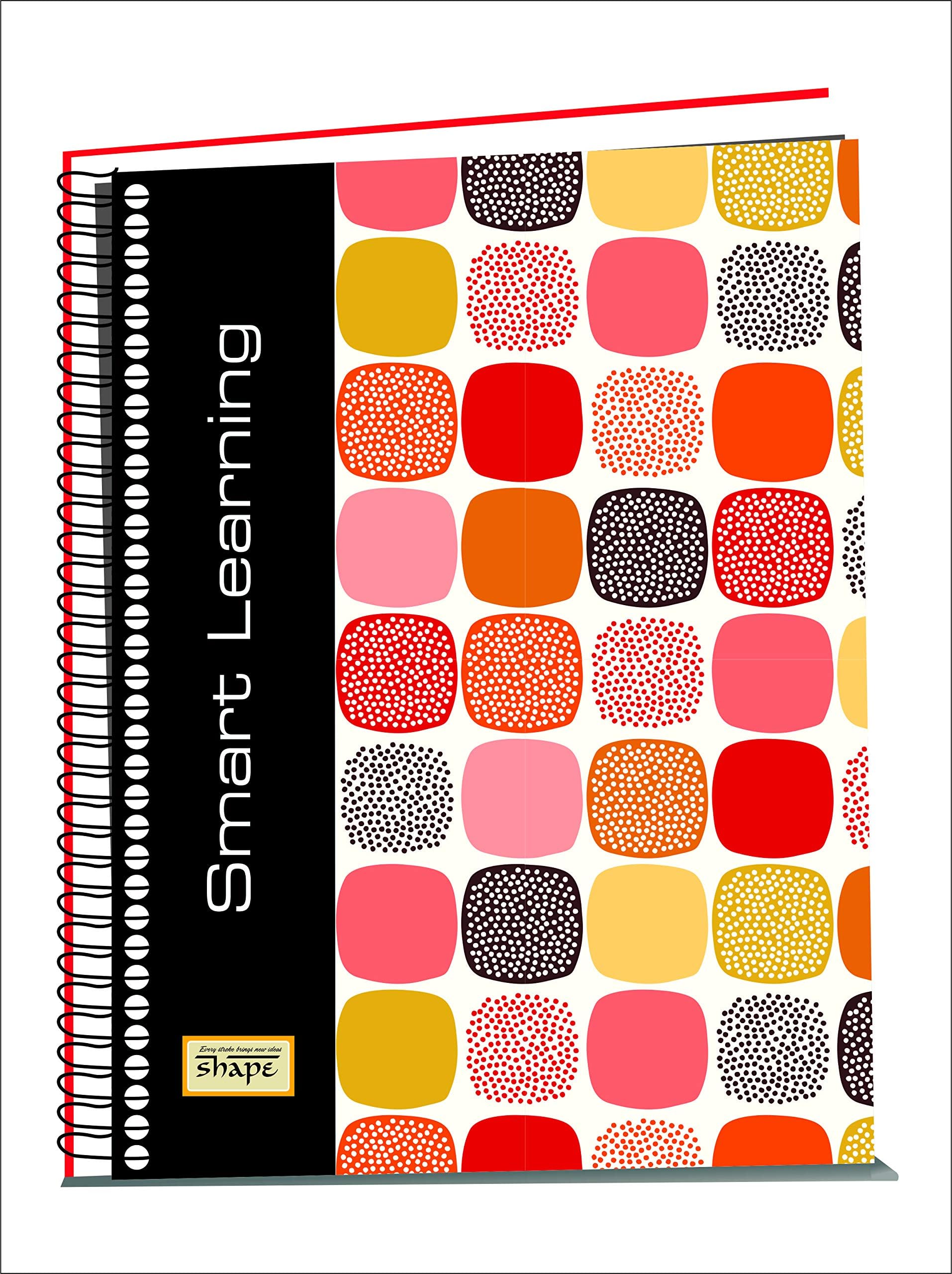 Shape Spiral Ruled Notebook - 276 Pages (Pack of 3)