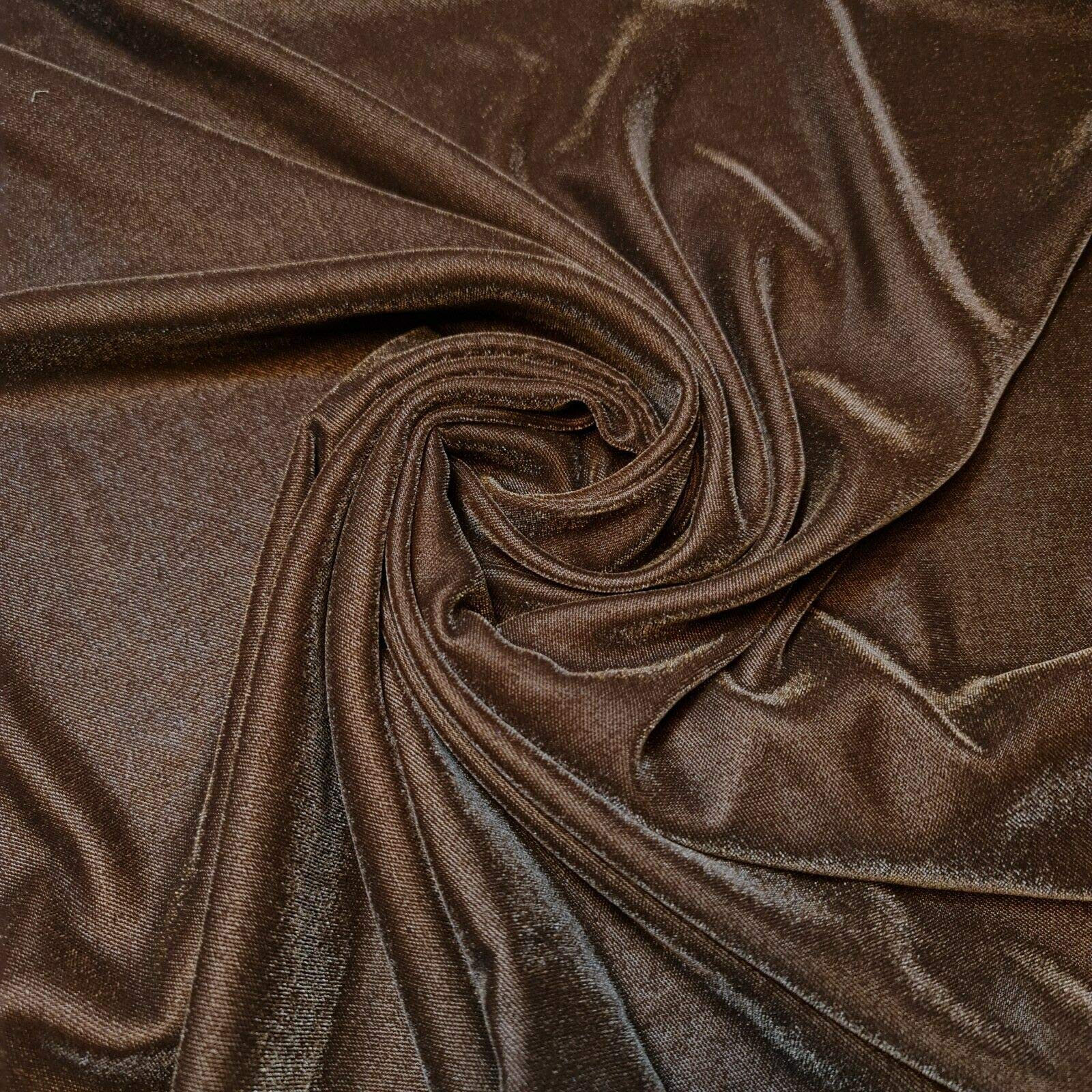 Luxurious Soft Three Crown Micro 9000 Velvet Dress Craft Fabric Material Suitable for Home Decor, Curtains, Upholstery & More 58" - 150 cm Wide Sold As 1 Meter Pre - Cut Lengths (Taupe)