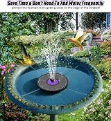 SZMP Solar Fountain with Glass Panel 7 Nozzles 3.5W Bird Bath Pump view 5