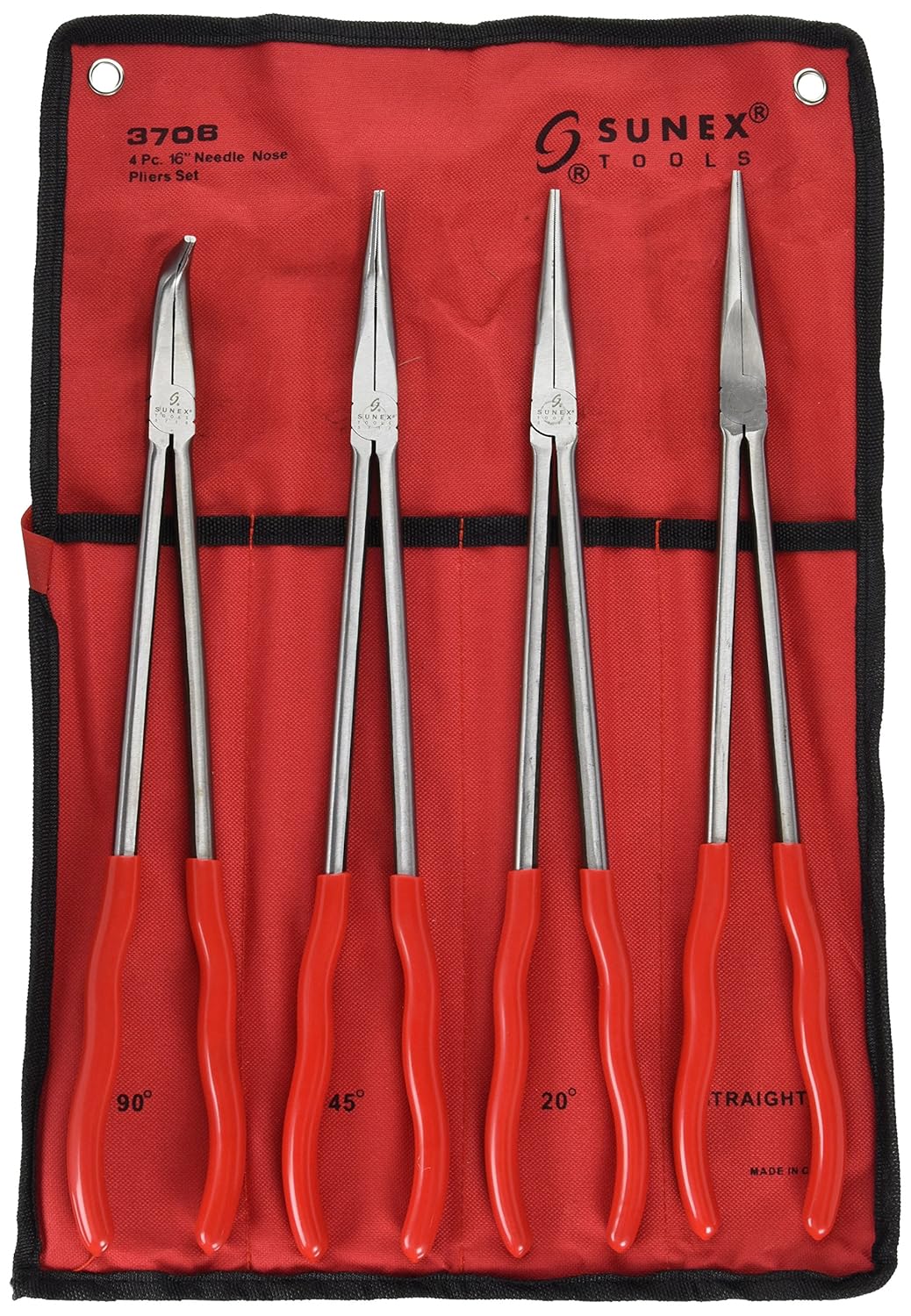 Sunex 3706 16Inch Needle Nose Pliers Set, 4Piece Amazon.co.uk DIY