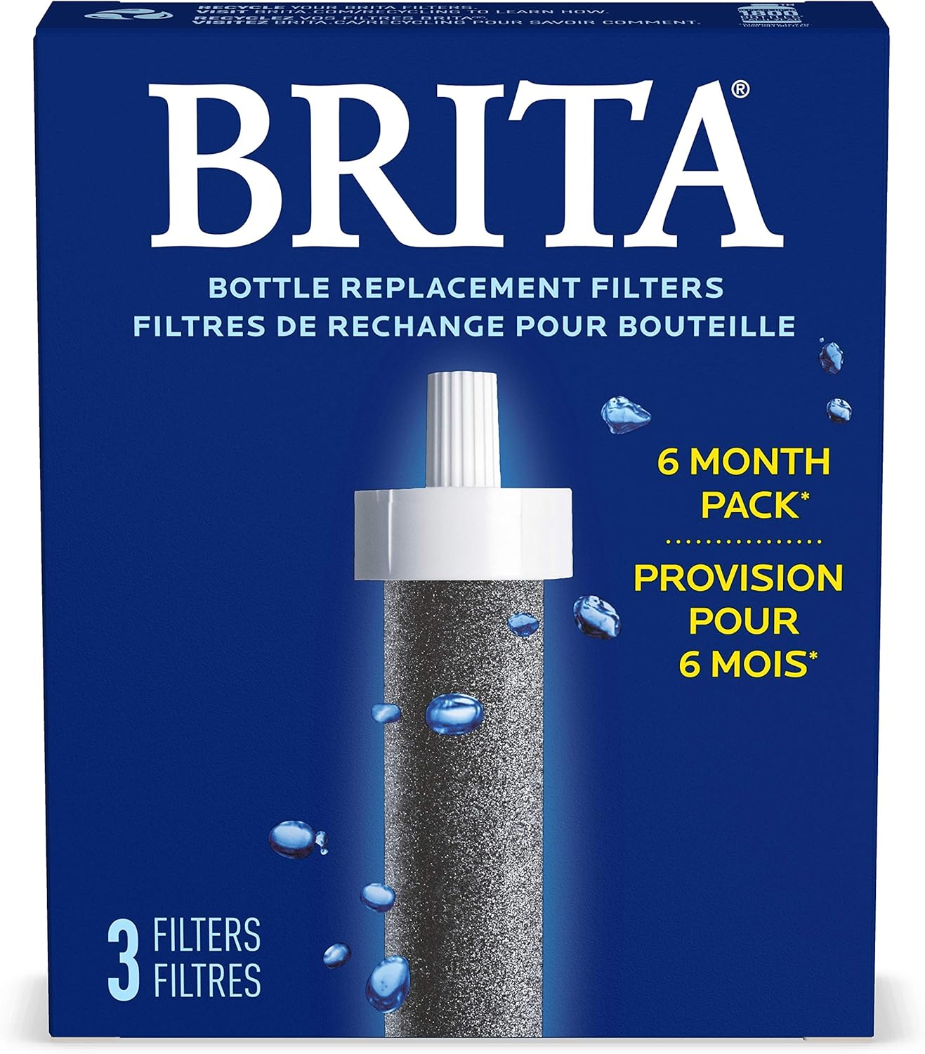 Brita Water Bottle Replacement Filters, 3 ct: Kitchen & Dining