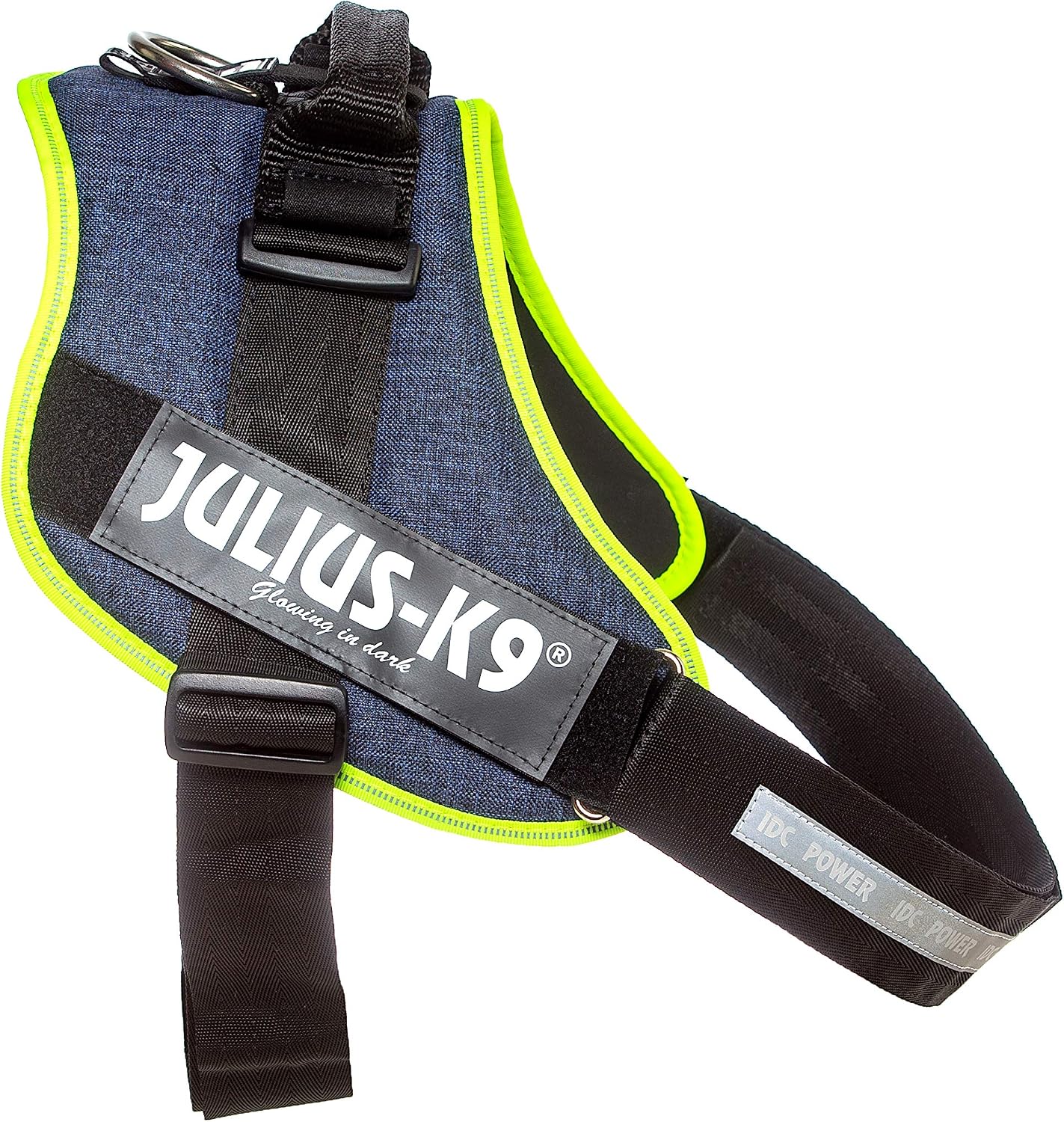 Julius-K9, 16IDC-FARNE-4, IDC Powerharness, dog harness, Size: 4, Jeans with neon edge - Image 5