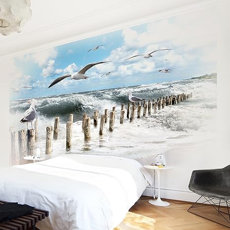 Apalis Vliestapete Nummer YK3 Absolut Sylt Fototapete Breit | Vlies Tapete Wandtapete Wandbild Foto 3D Fototapete für Schlafz