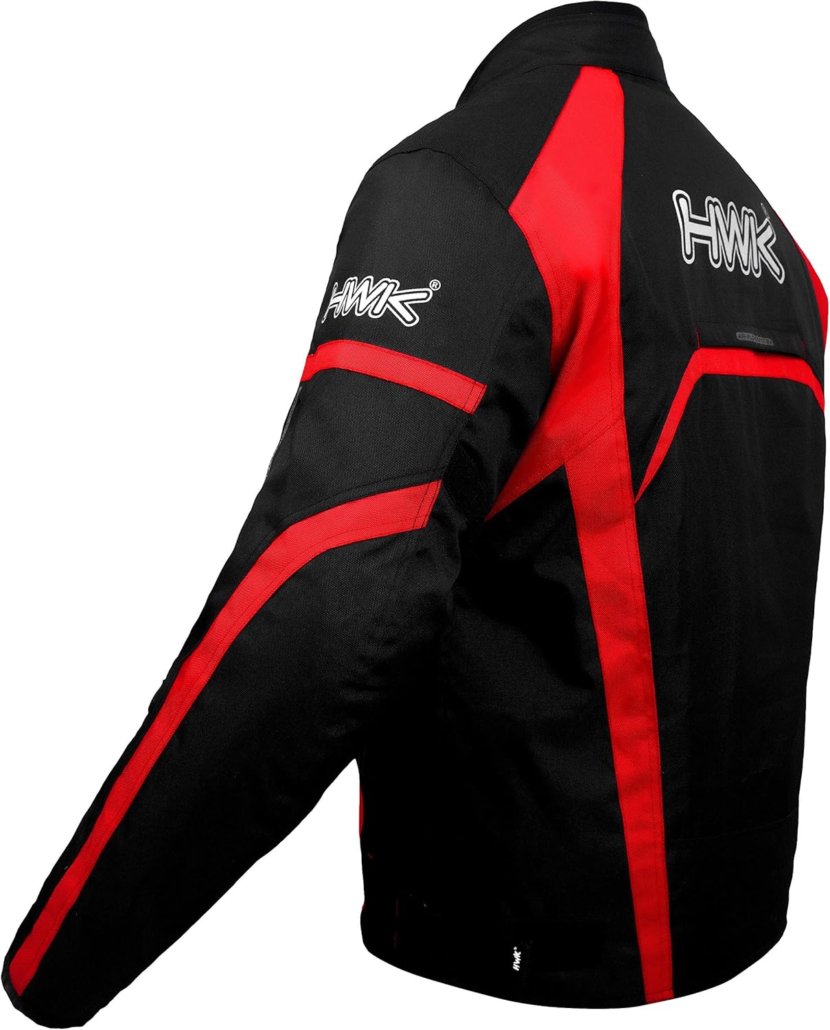 Motorcycle Jacket Men's Riding HWK Textile Racing Motorbike Hi-Vis Biker CE Armored Waterproof Jackets (Red, M): Automotive