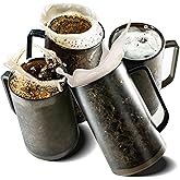 Granatan Black Beer Mugs with Gel Freezer 16 oz, Double Walled Beer Mugs with Handles Set Of 4