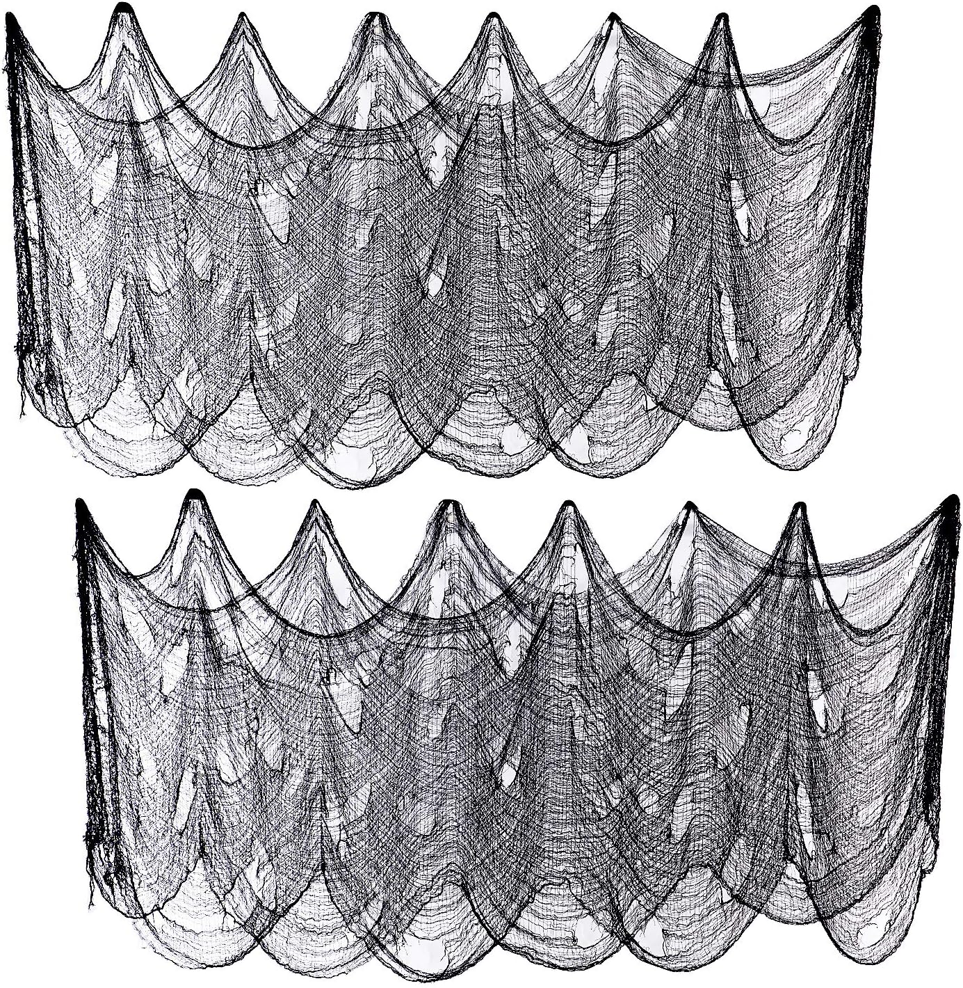 Joyjoz 2 Packs Halloween Creepy Cloth (40 x 300 Inch), Creepy Spooky Halloween Decorations Outdoor Party Supplies Décor for Haunted House, Patio, Garden, Indoor Wall Windows: Home & Kitchen