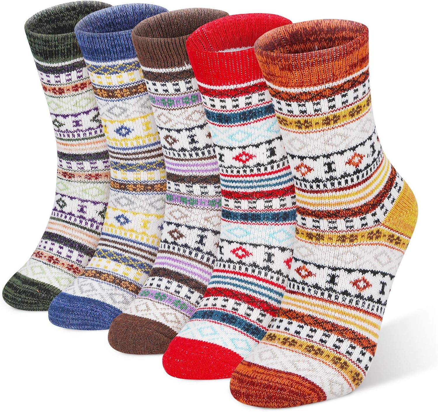 Chaussettes fourrées Femme Beige Noël