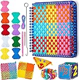 REENLIV Upgraded Weaving Loom Kit Toys for Kids & Adults, DIY Arts & Crafts, Easy Potholder Loom Knitting Activity for Beginners, Ideal Gifts for Girls Ages 5 6 7 8-12 13 Years Old, 252 Craft Loops