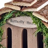 Pet Ting Wooden Butterfly Hotel House Natural Wood Hanging Garden Decoration view 4