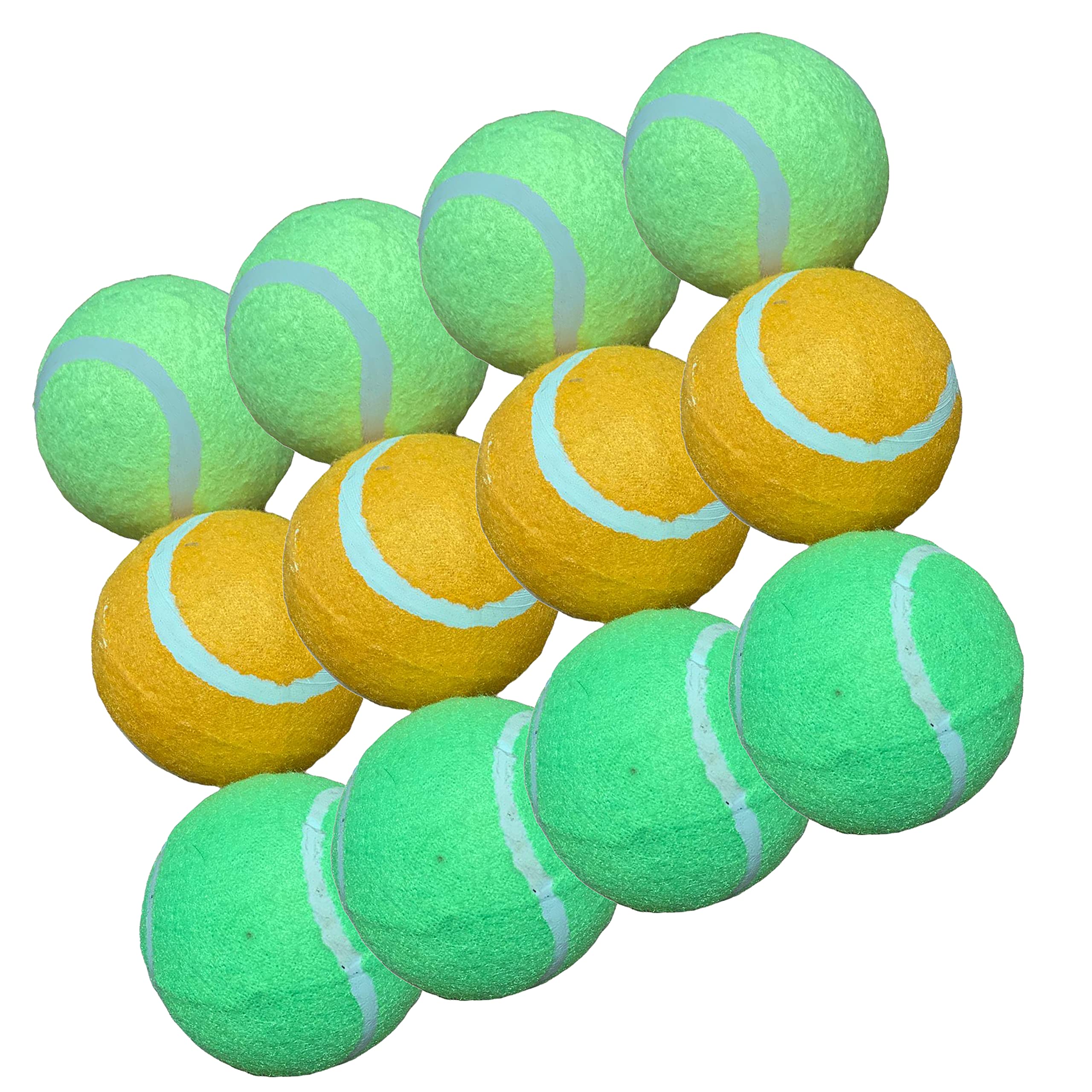 Pet Dog Play Balls Doggy Puppies Tennis Play Exercise Training Balls For All Dogs Pack of 3-6- 12 (Pack of 12)