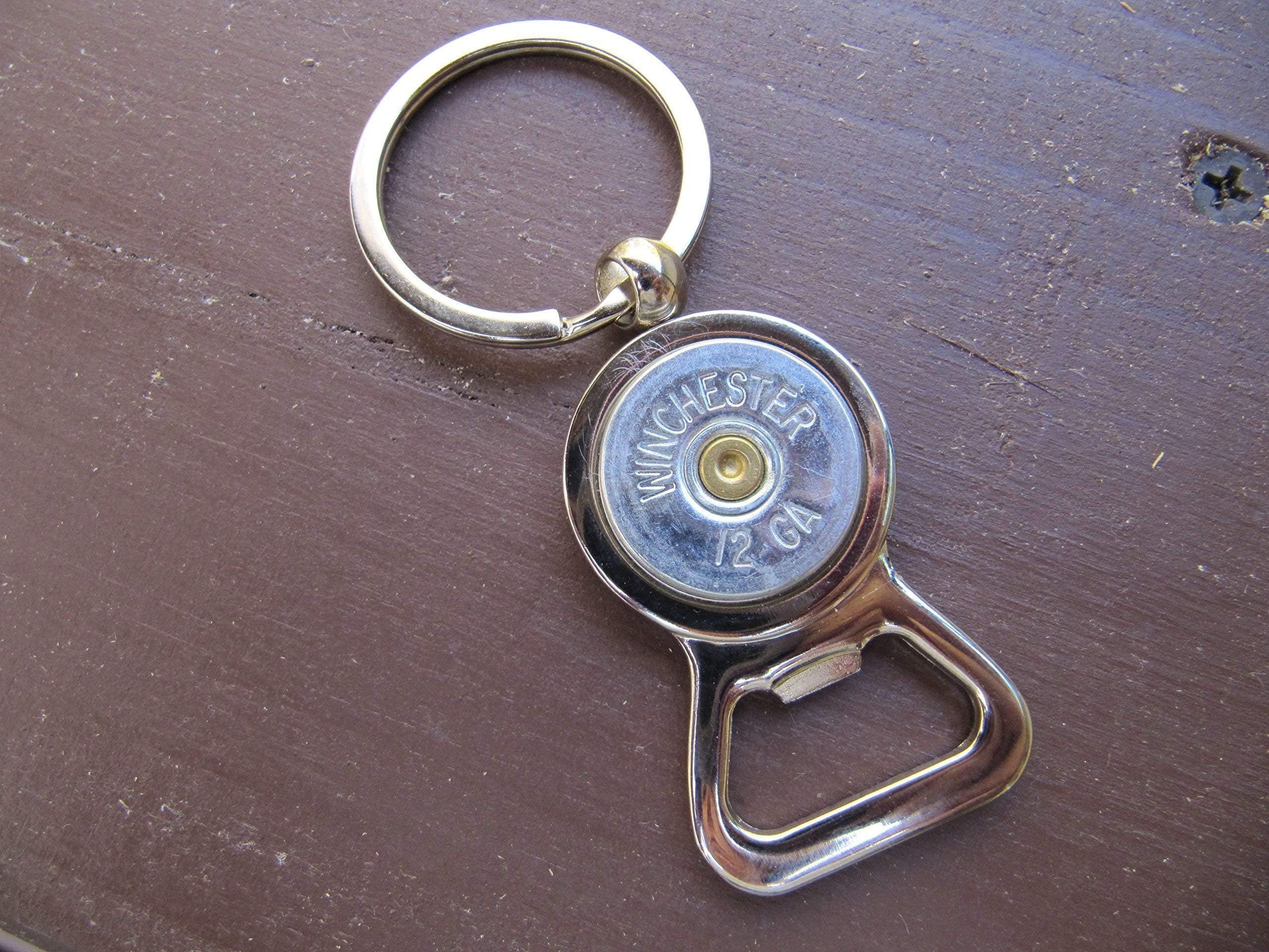 Bullet Keychain Bottle Opener - Bullet Bottle Opener - 12 GA Shotgun Shell Bottle Opener - Keyring Bottle Opener - 12 Gauge Bottle Opener