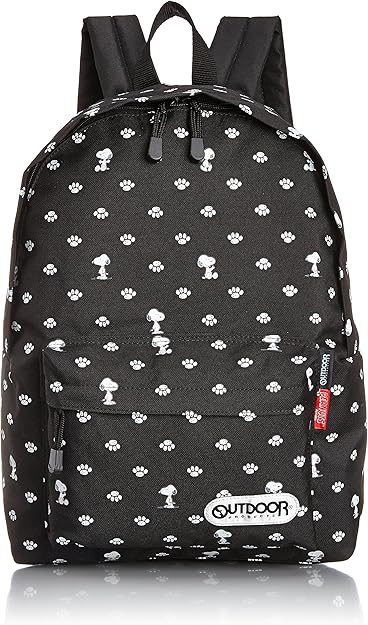 Amazon Co Jp アウトドアプロダクツ Outdoor Products Snoopy スヌーピー コラボ デイパックシリーズ パッドドット Sy417 ブラック ブラック シューズ バッグ