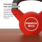 PROIRON 8kg Neoprene Kettlebell Flat Bottom Cast Iron Home Gym view 6