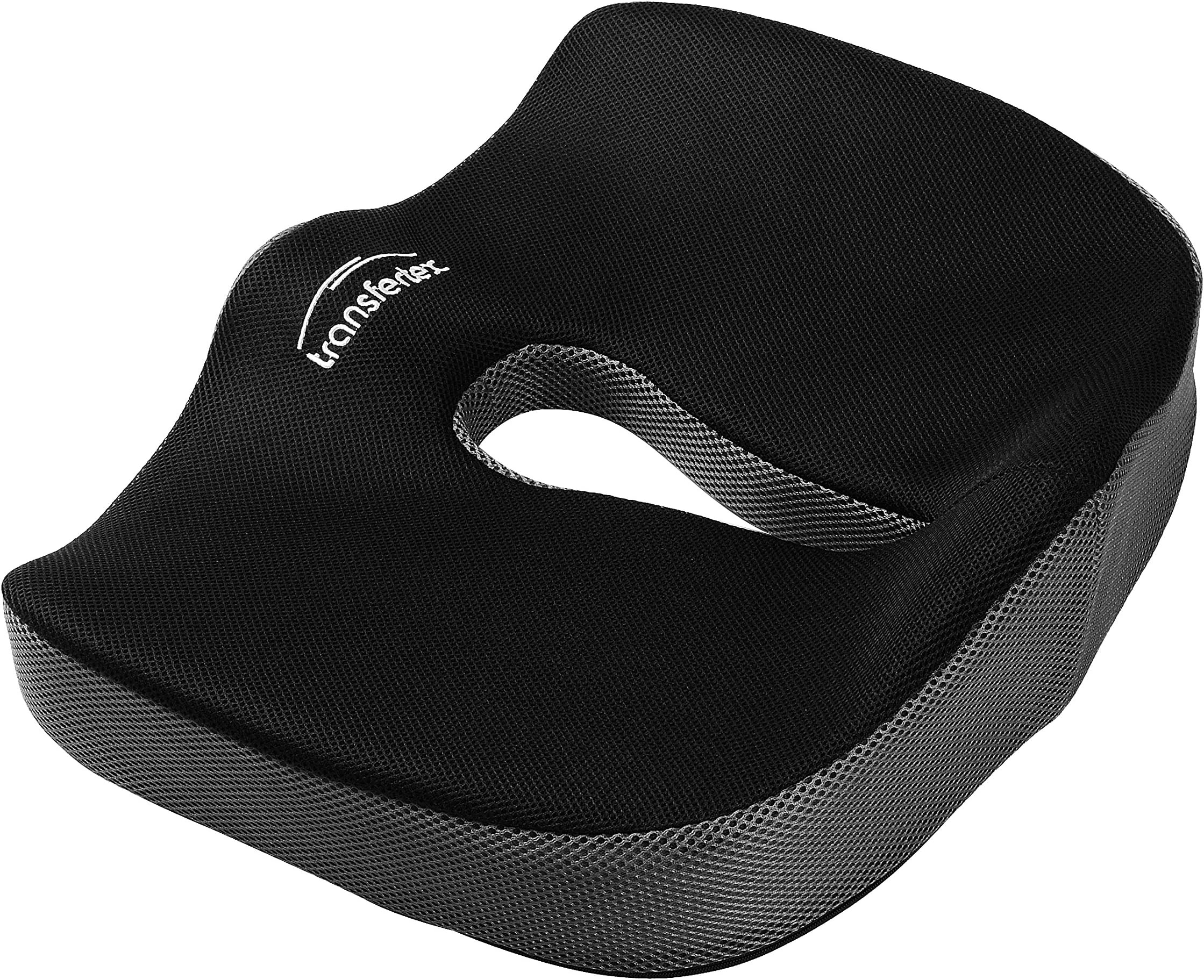 Tailbone Seat Cushion Black Memory Foam for Lower Back Pain Sciatica Relief and Posture Support